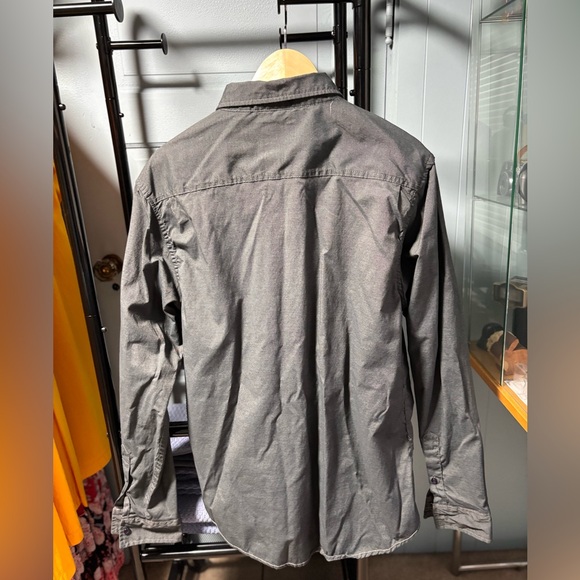 Paper Denim & Cloth Mens gray Long Sleeve Collared Button-Up - Picture 2 of 4